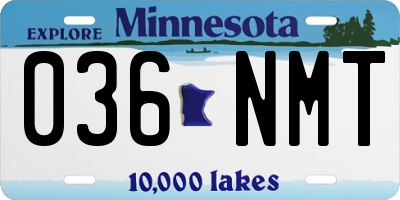 MN license plate 036NMT