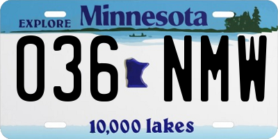 MN license plate 036NMW