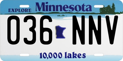 MN license plate 036NNV