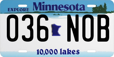 MN license plate 036NOB