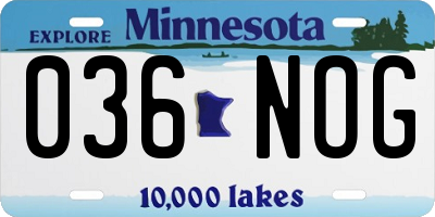 MN license plate 036NOG