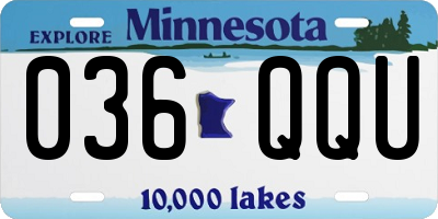 MN license plate 036QQU