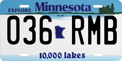 MN license plate 036RMB