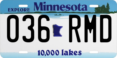 MN license plate 036RMD