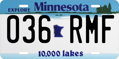 MN license plate 036RMF