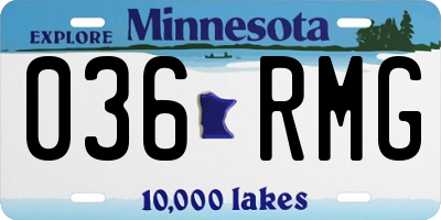 MN license plate 036RMG