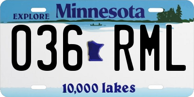 MN license plate 036RML