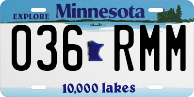MN license plate 036RMM