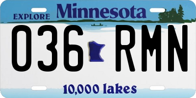 MN license plate 036RMN