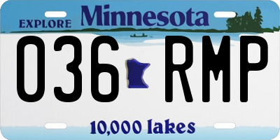 MN license plate 036RMP