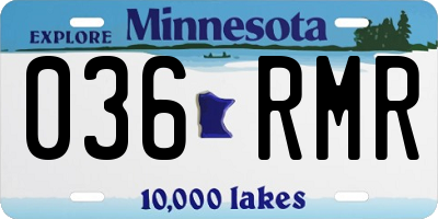MN license plate 036RMR