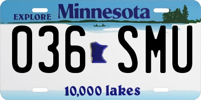 MN license plate 036SMU