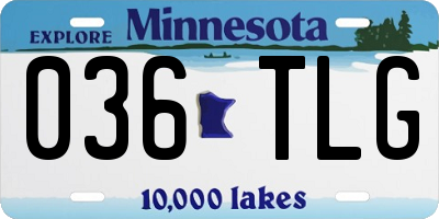 MN license plate 036TLG