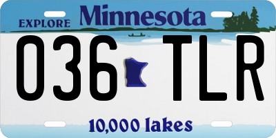MN license plate 036TLR