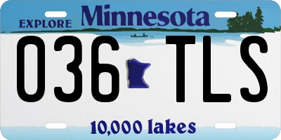 MN license plate 036TLS