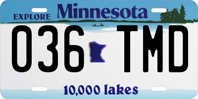 MN license plate 036TMD