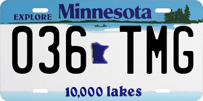 MN license plate 036TMG
