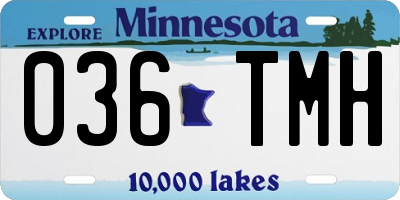 MN license plate 036TMH