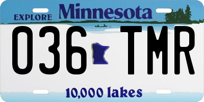 MN license plate 036TMR