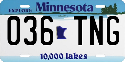 MN license plate 036TNG