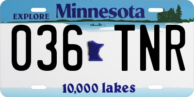 MN license plate 036TNR