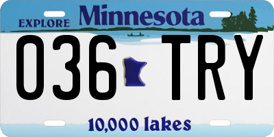 MN license plate 036TRY