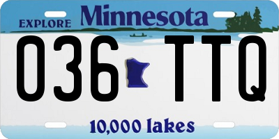 MN license plate 036TTQ