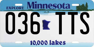 MN license plate 036TTS