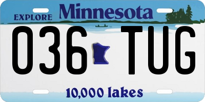 MN license plate 036TUG