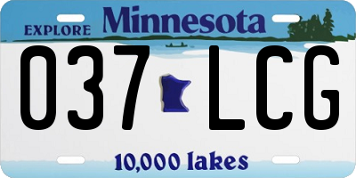 MN license plate 037LCG