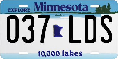 MN license plate 037LDS