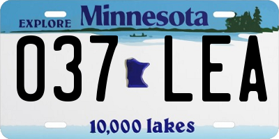 MN license plate 037LEA