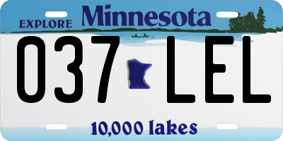 MN license plate 037LEL