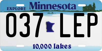 MN license plate 037LEP