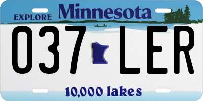 MN license plate 037LER