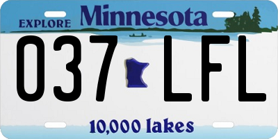 MN license plate 037LFL