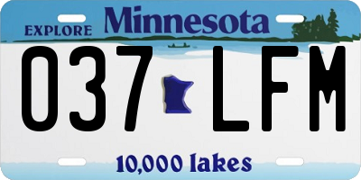MN license plate 037LFM