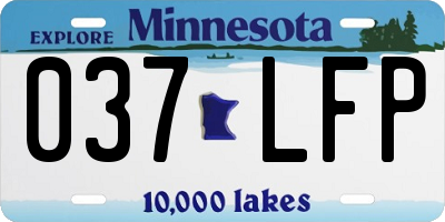 MN license plate 037LFP