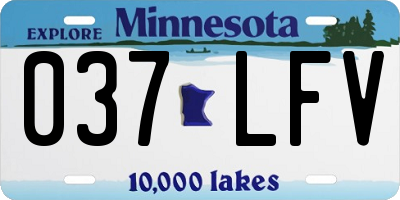 MN license plate 037LFV