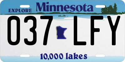 MN license plate 037LFY