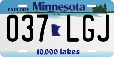 MN license plate 037LGJ
