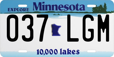 MN license plate 037LGM