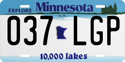 MN license plate 037LGP