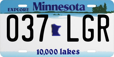 MN license plate 037LGR