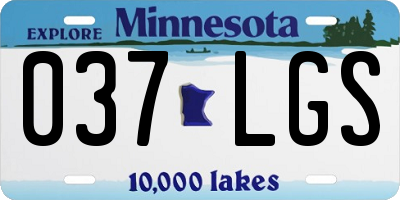 MN license plate 037LGS
