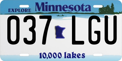 MN license plate 037LGU
