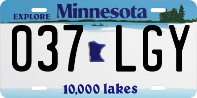 MN license plate 037LGY