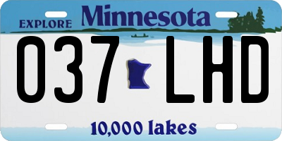 MN license plate 037LHD