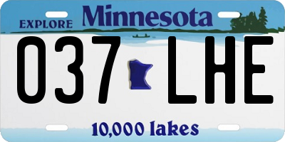 MN license plate 037LHE