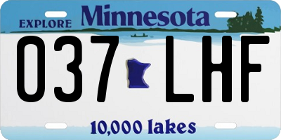 MN license plate 037LHF
